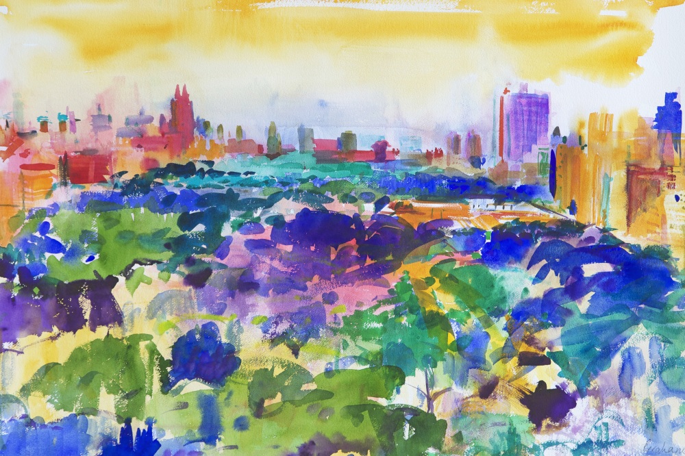 Canvas on Demand Poster Print 16 x 12 entitled Central Park, New York, 2011