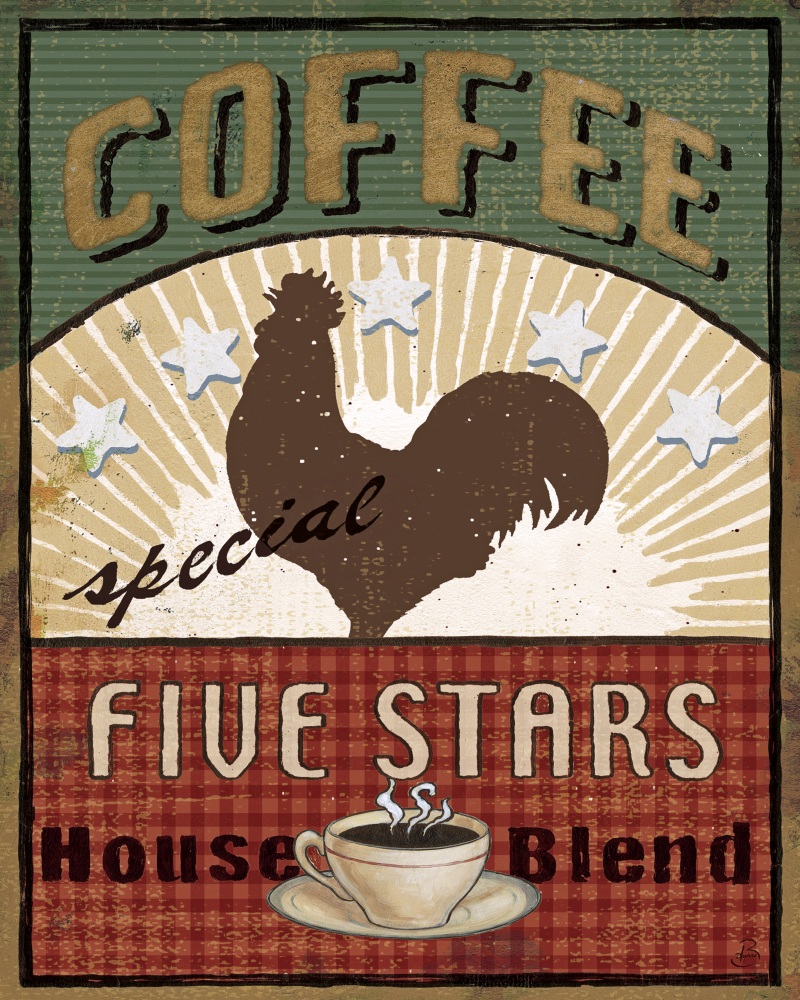 Canvas on Demand Poster Print 12 x 16 entitled Coffee Blend Label III