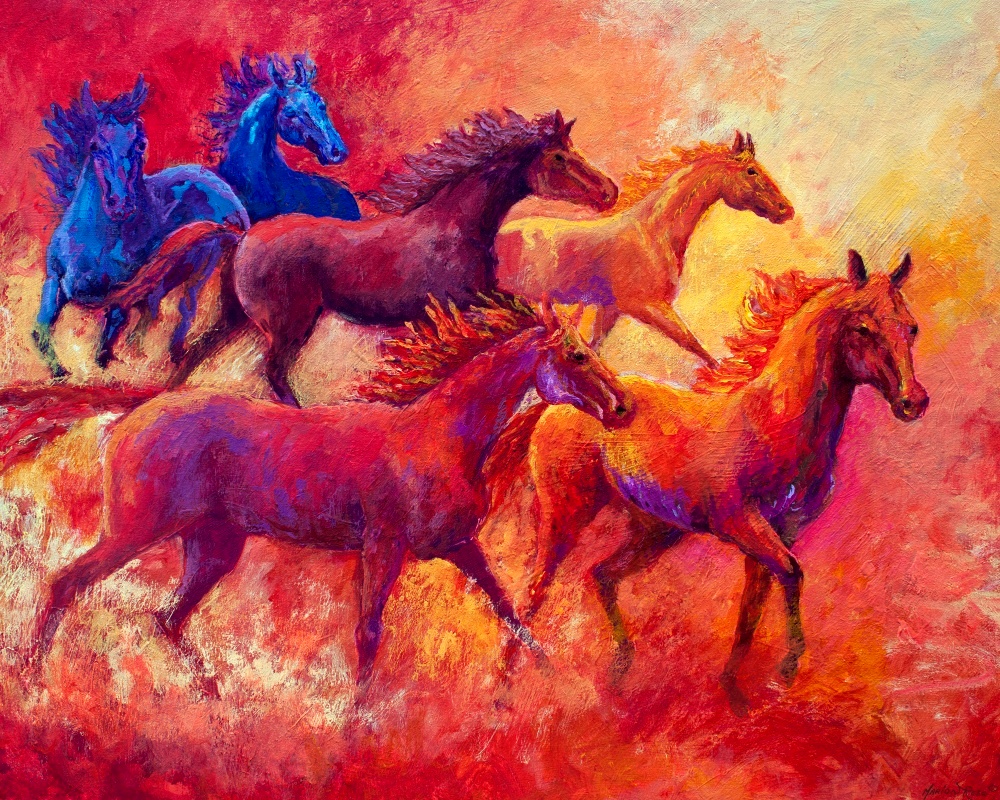 Canvas on Demand Poster Print 20 x 16 entitled Bring The Mares Home