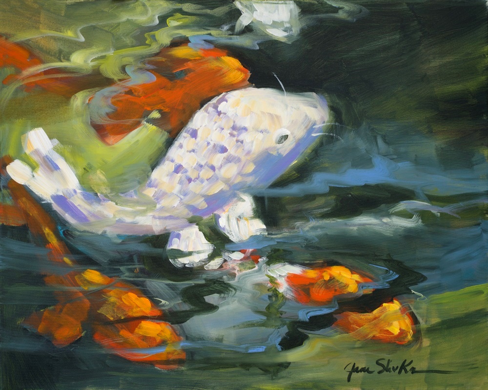 Canvas on Demand Poster Print 16 x 12 entitled Koi