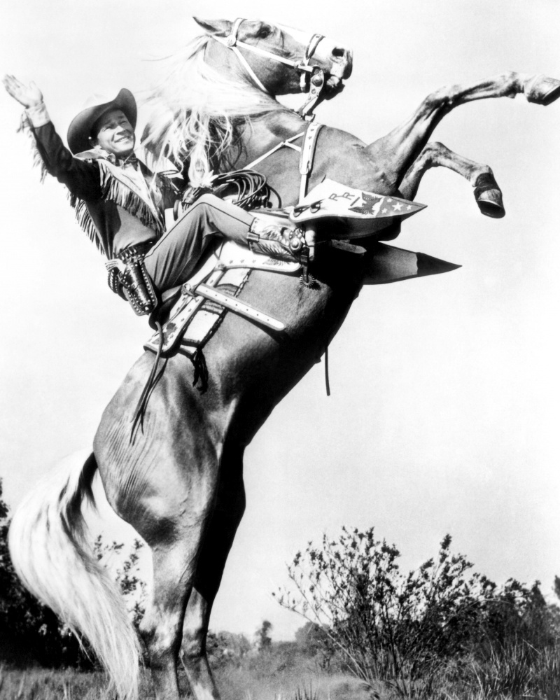 Canvas on Demand Poster Print 16 x 20 entitled Roy Rogers With Horse Trigger
