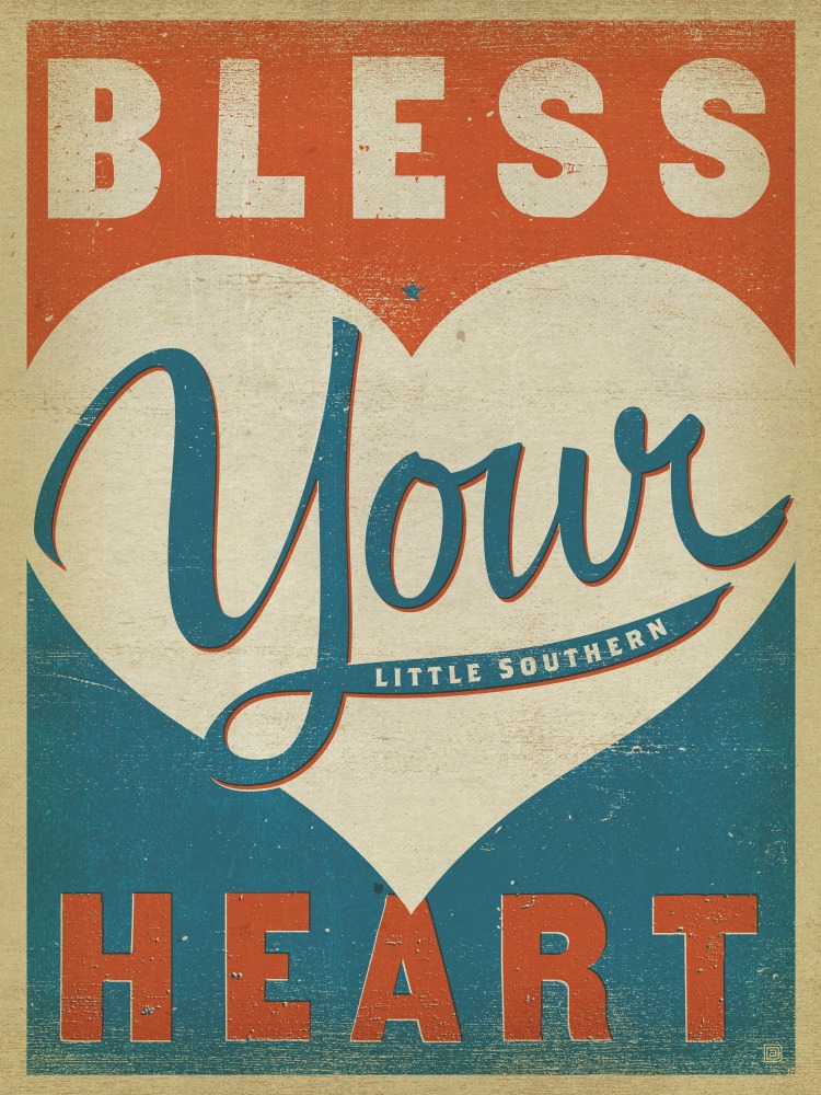 Canvas on Demand Poster Print 12 x 16 entitled Bless Your Heart