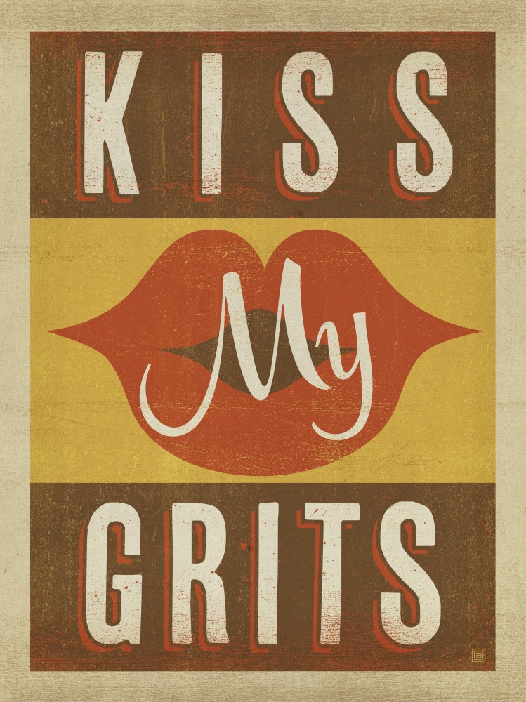 Canvas on Demand Poster Print 12 x 16 entitled Kiss My Grits