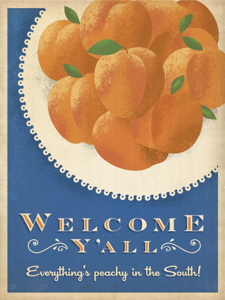 Canvas on Demand Poster Print 12 x 16 entitled Welcome Peaches