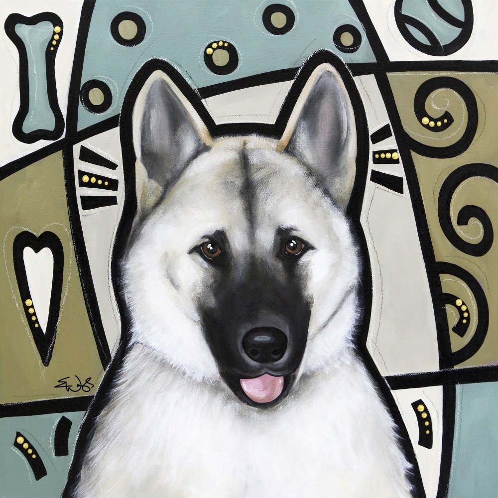 Canvas on Demand Poster Print 12 x 12 entitled Akita Pop Art
