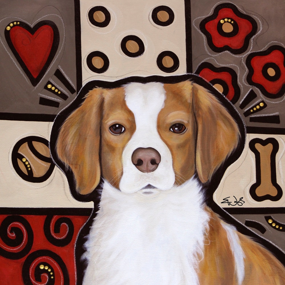 Canvas on Demand Poster Print 12 x 12 entitled Brittany Pop Art
