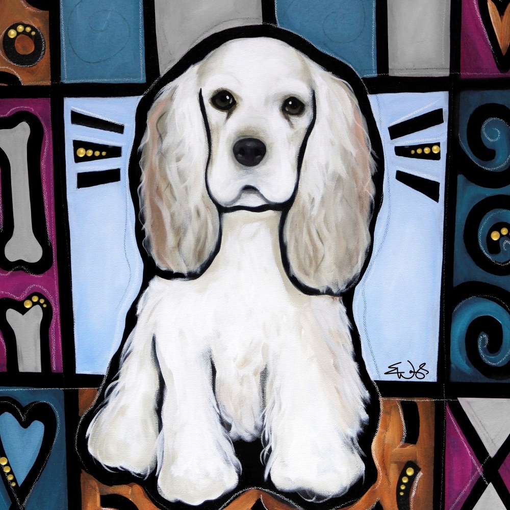 Canvas on Demand Poster Print 12 x 12 entitled Cocker Spaniel Pop Art