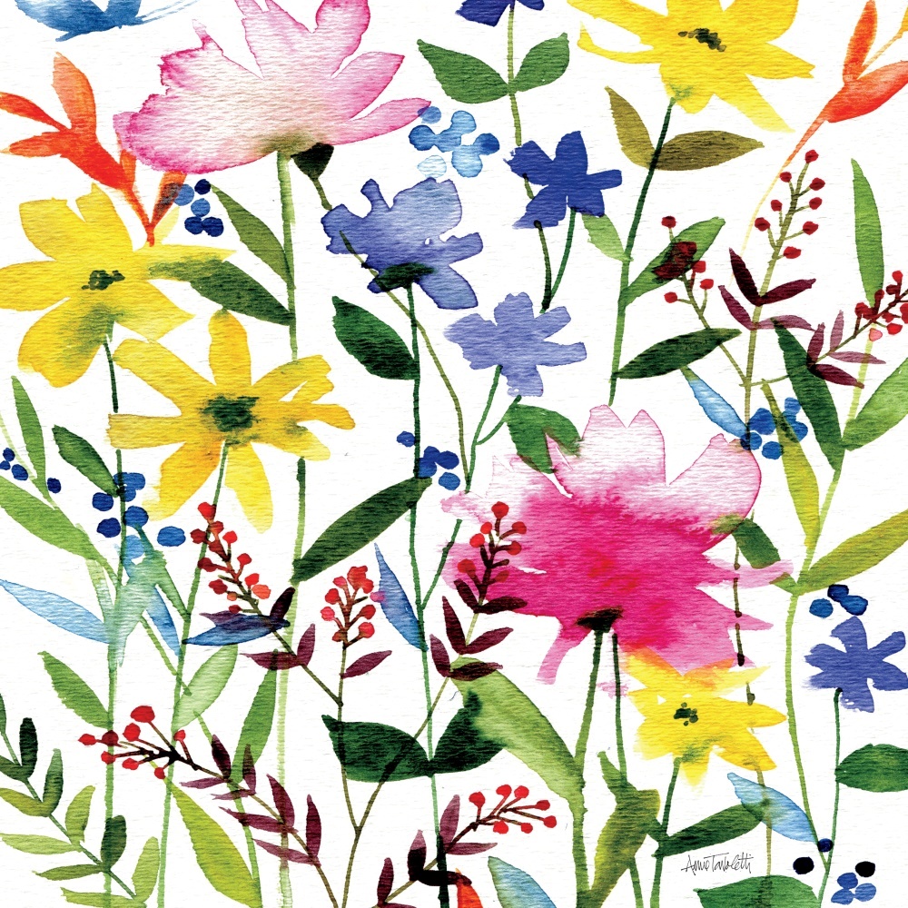 Canvas on Demand Poster Print 12 x 12 entitled Anne's Flowers Crop II