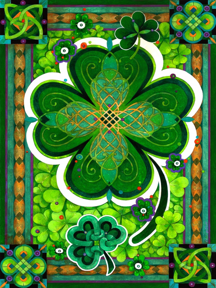 Canvas on Demand Poster Print 12 x 16 entitled Shamrocks