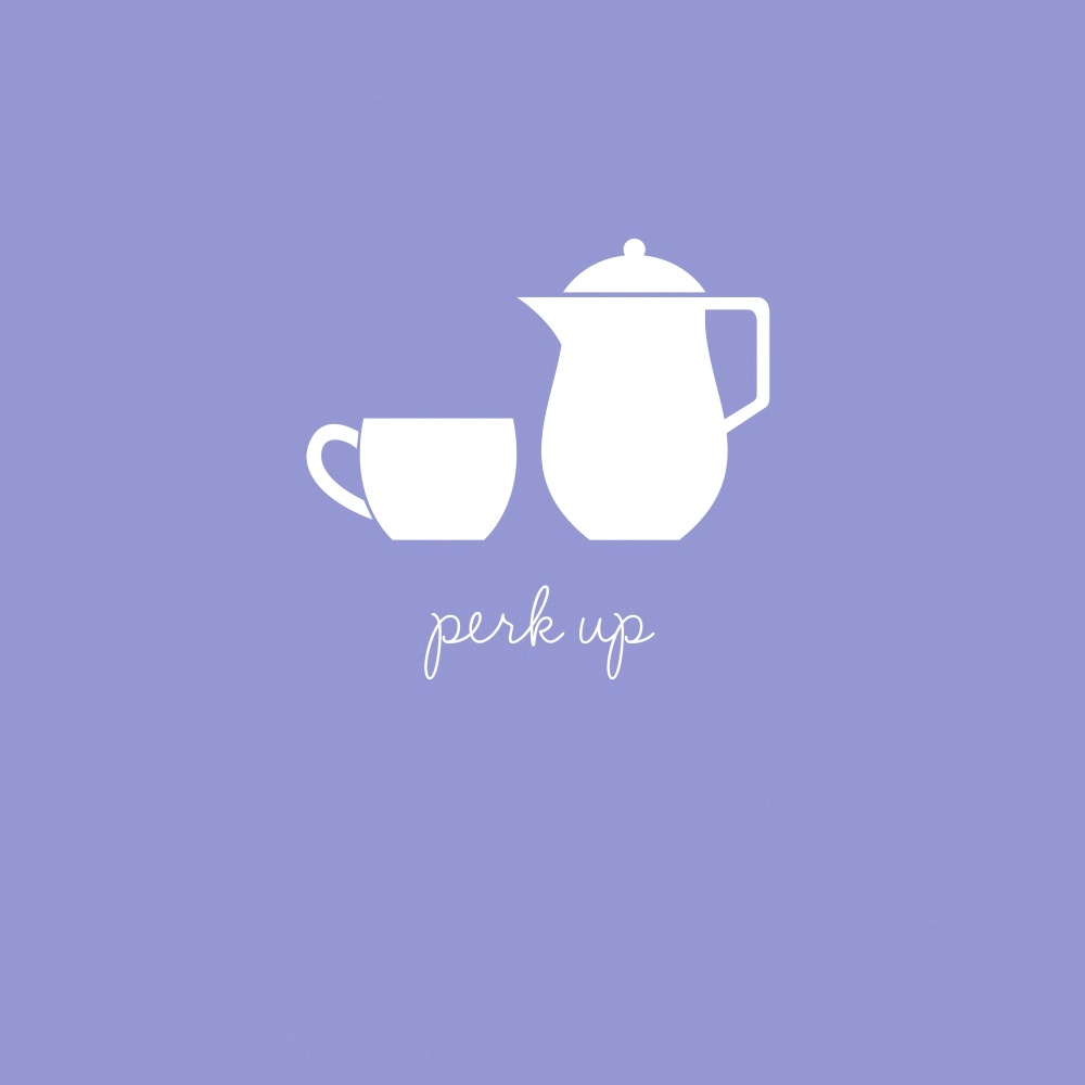 Canvas on Demand Poster Print 12 x 12 entitled Perk Up - minimalist retro kitchen art