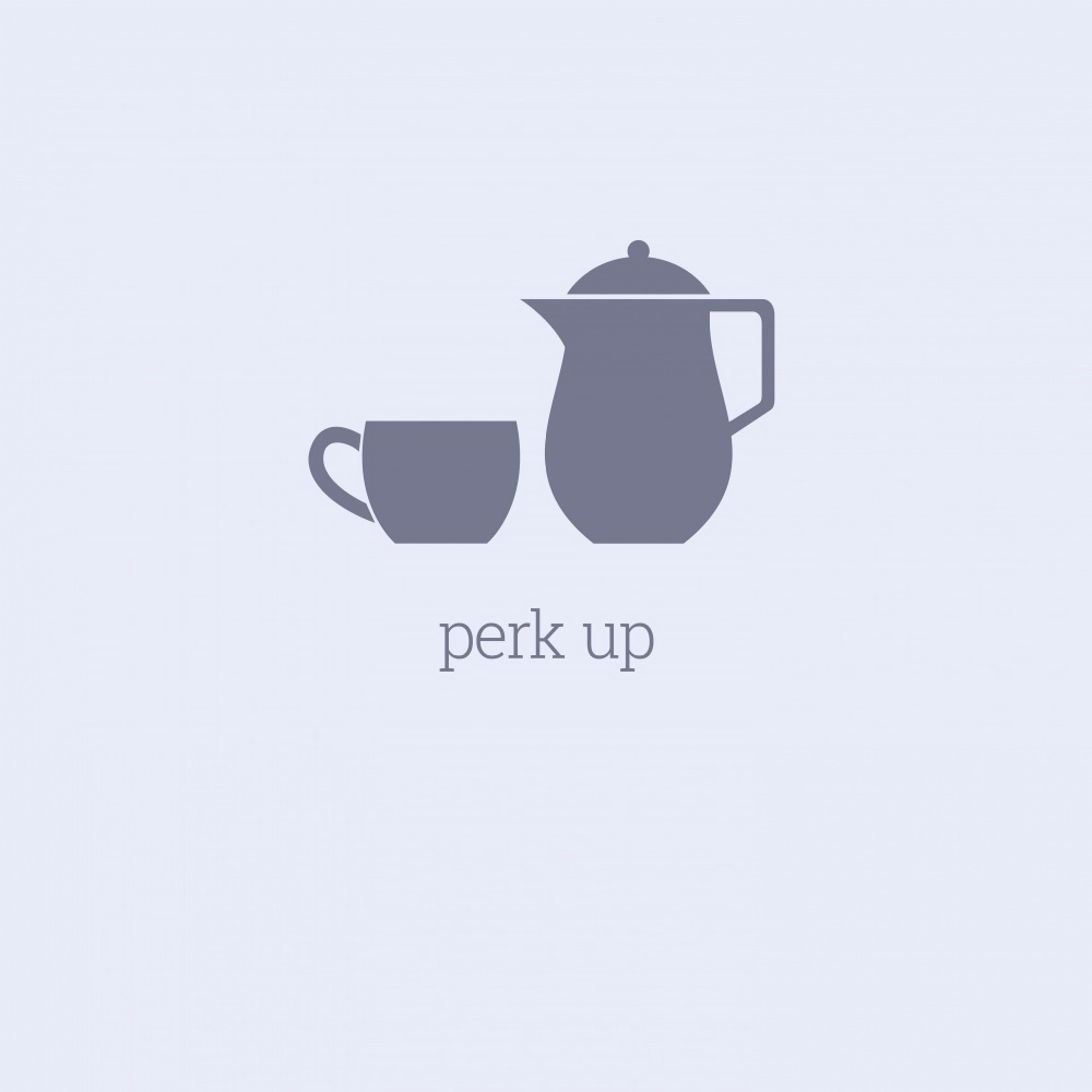 Canvas on Demand Poster Print 12 x 12 entitled Perk Up - minimalist retro kitchen art