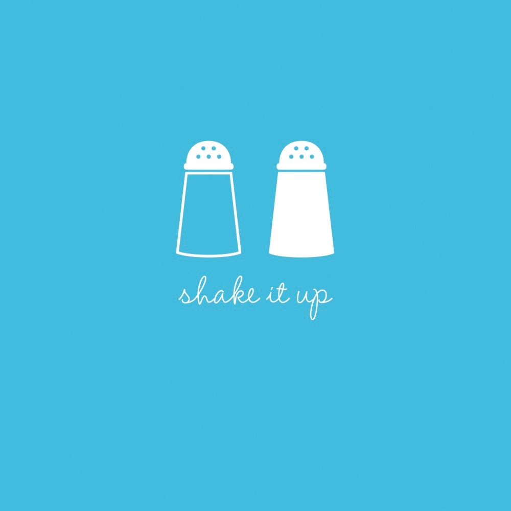 Canvas on Demand Poster Print 12 x 12 entitled Shake it Up - minimalist retro kitchen art