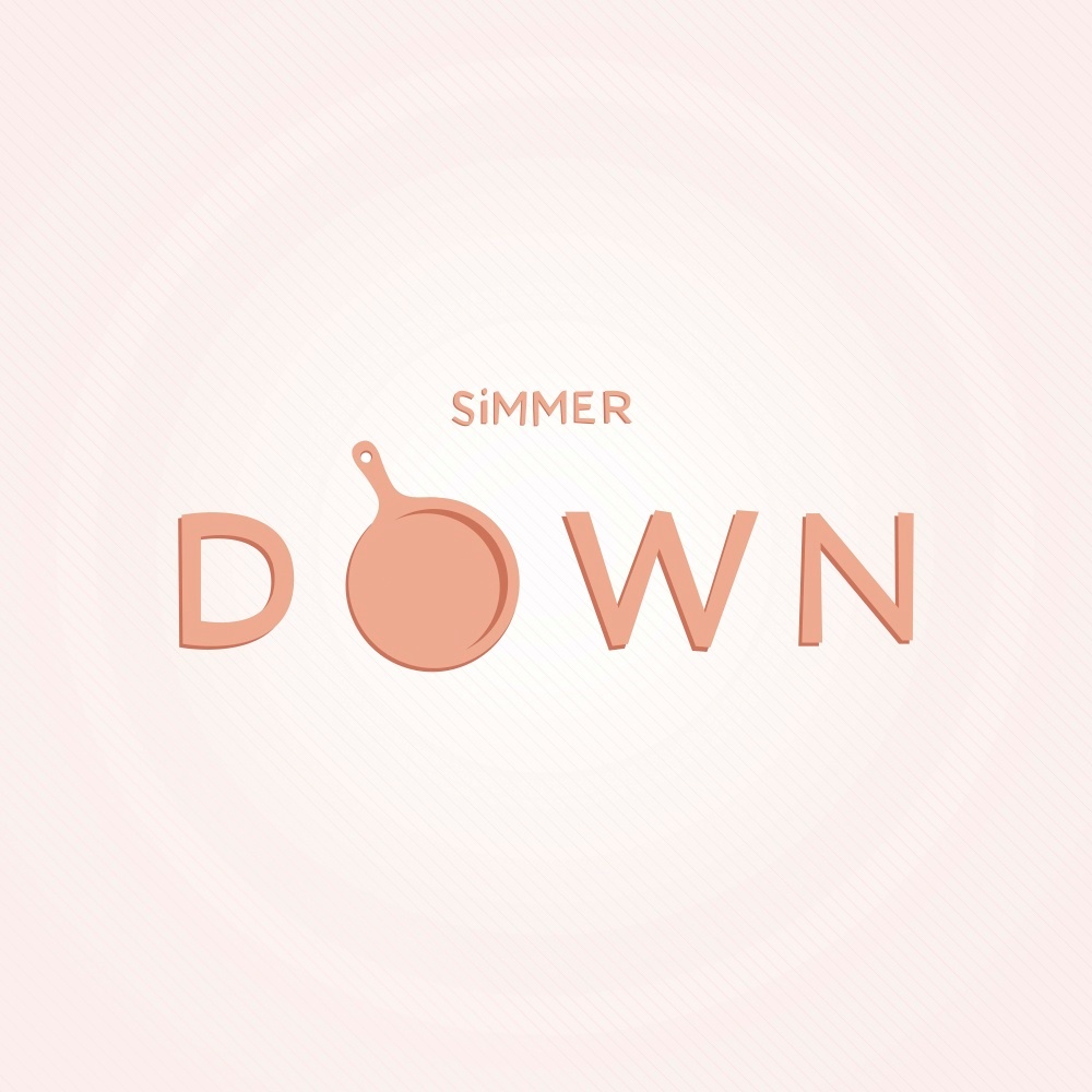 Canvas on Demand Poster Print 12 x 12 entitled Simmer Down - minimalist retro kitchen art