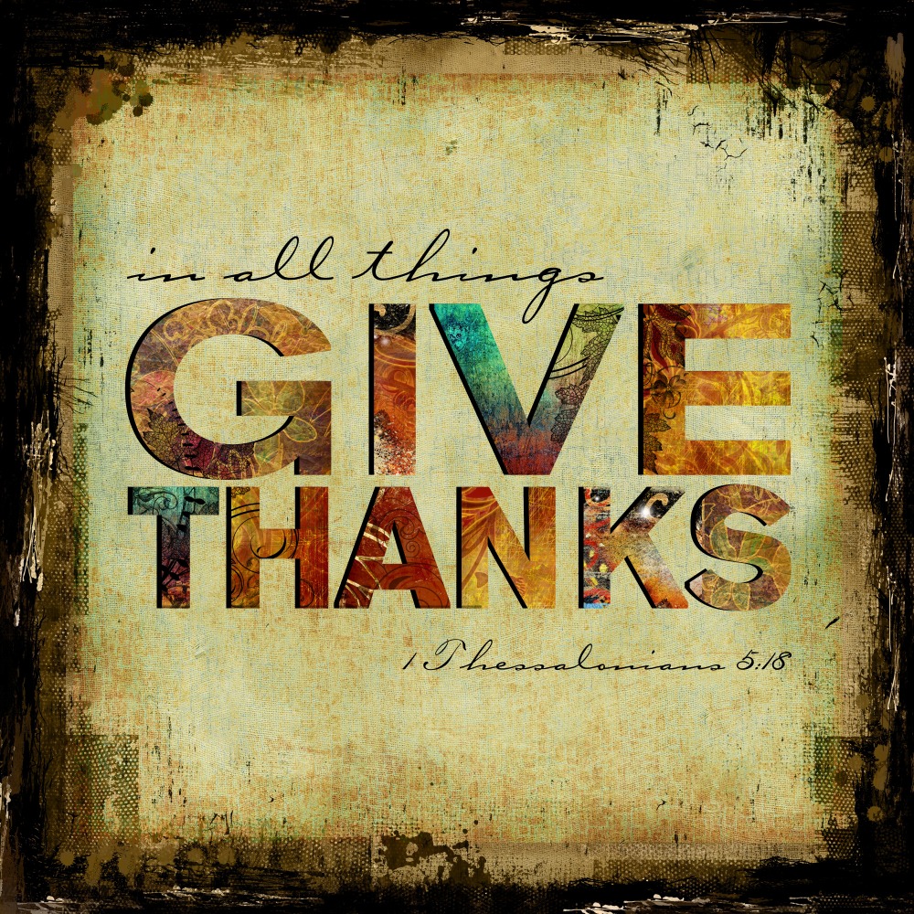 Canvas on Demand Poster Print 12 x 12 entitled Fall Give Thanks