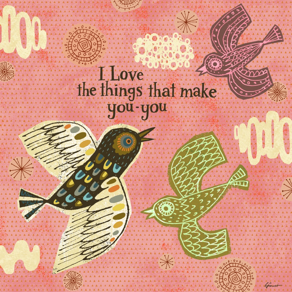Canvas on Demand Poster Print 16 x 16 entitled Birdie Bliss II
