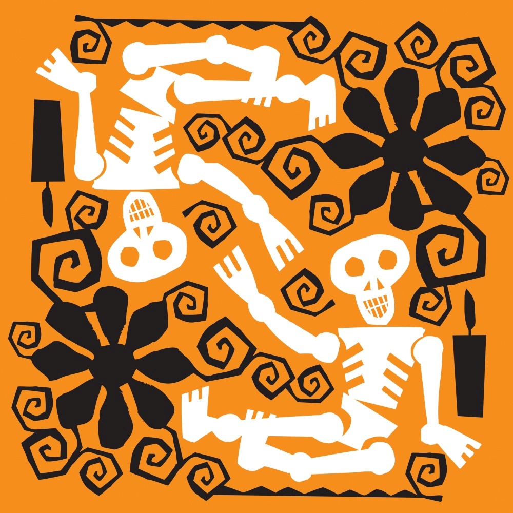 Canvas on Demand Poster Print 12 x 12 entitled Skulls 24