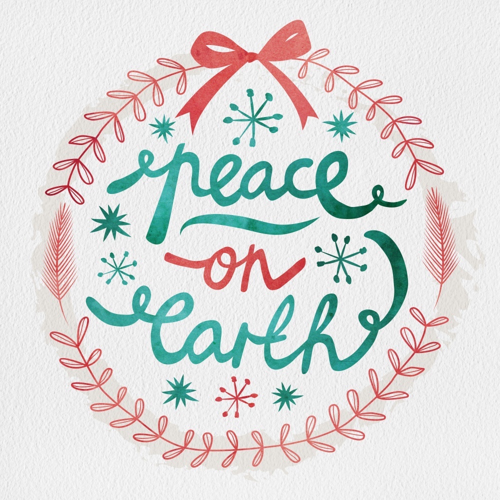 Canvas on Demand Poster Print 16 x 16 entitled White Christmas Wreath III