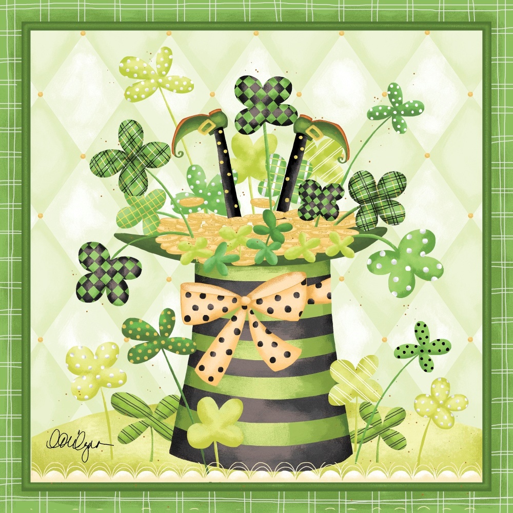 Canvas on Demand Poster Print 12 x 12 entitled Leprechaun in Hat