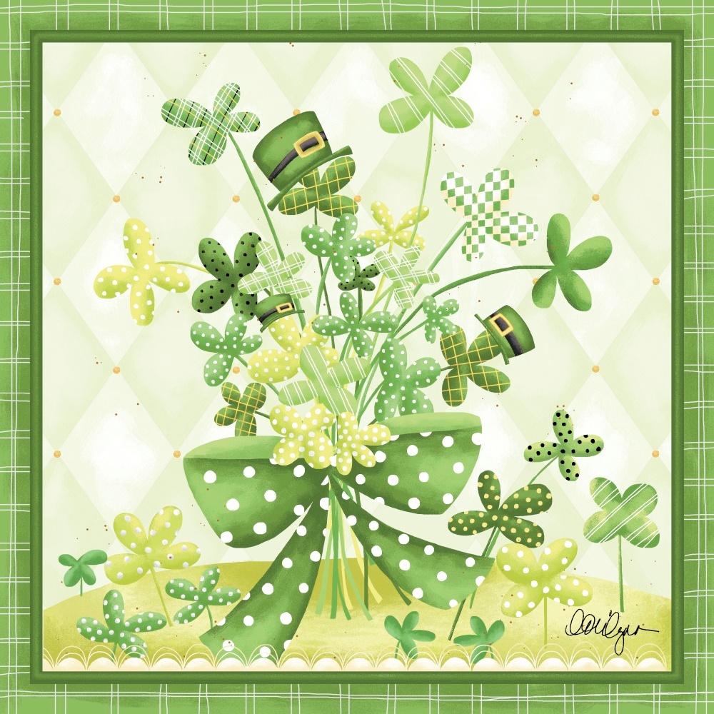 Canvas on Demand Poster Print 12 x 12 entitled Shamrock Cluster