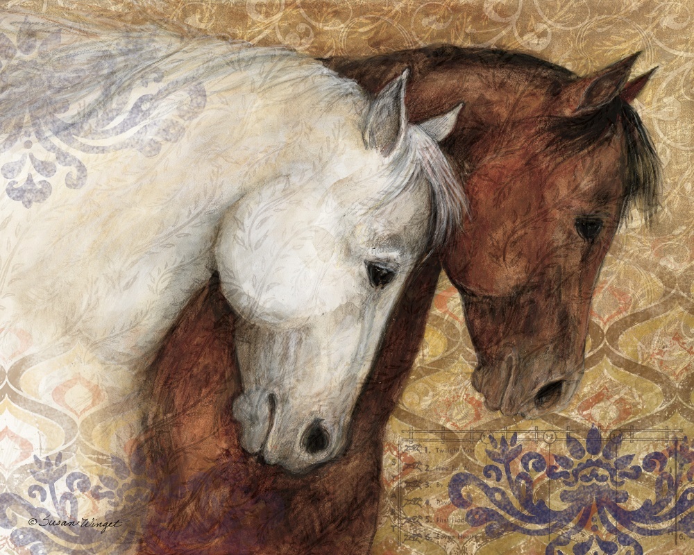 Canvas on Demand Poster Print 20 x 16 entitled Neck and Neck