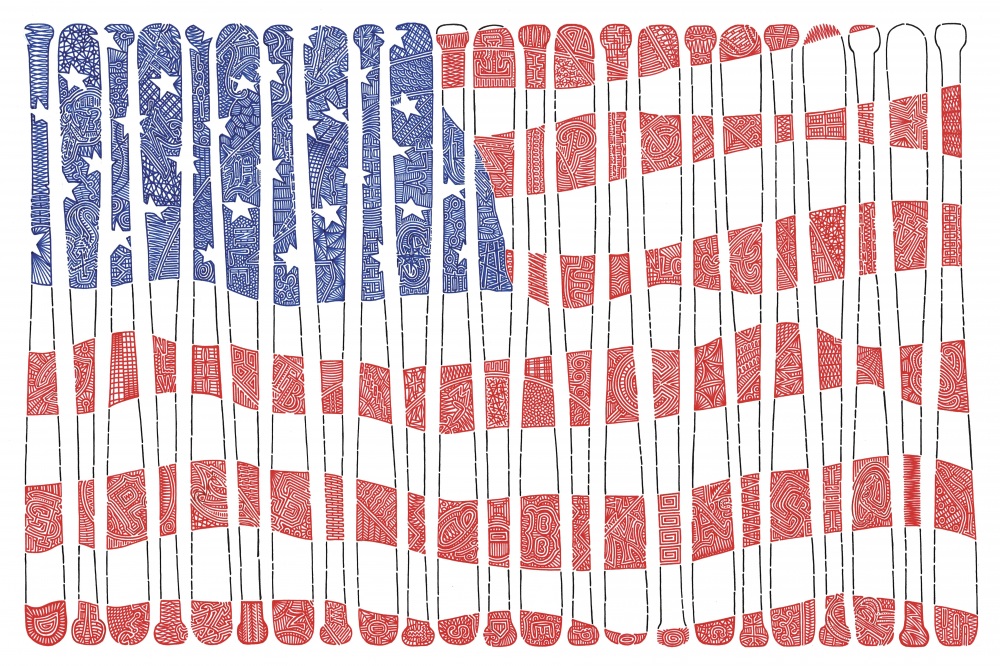 Canvas on Demand Poster Print 16 x 12 entitled America's Pastime