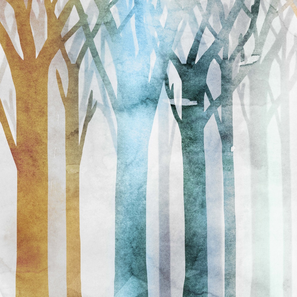 Canvas on Demand Poster Print 12 x 12 entitled Dancing Trees III