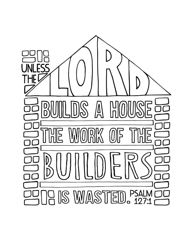 The Lord's House Handlettered Coloring