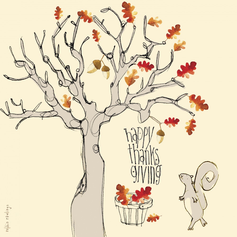 Canvas on Demand Poster Print 12 x 12 entitled Happy Thanksgiving