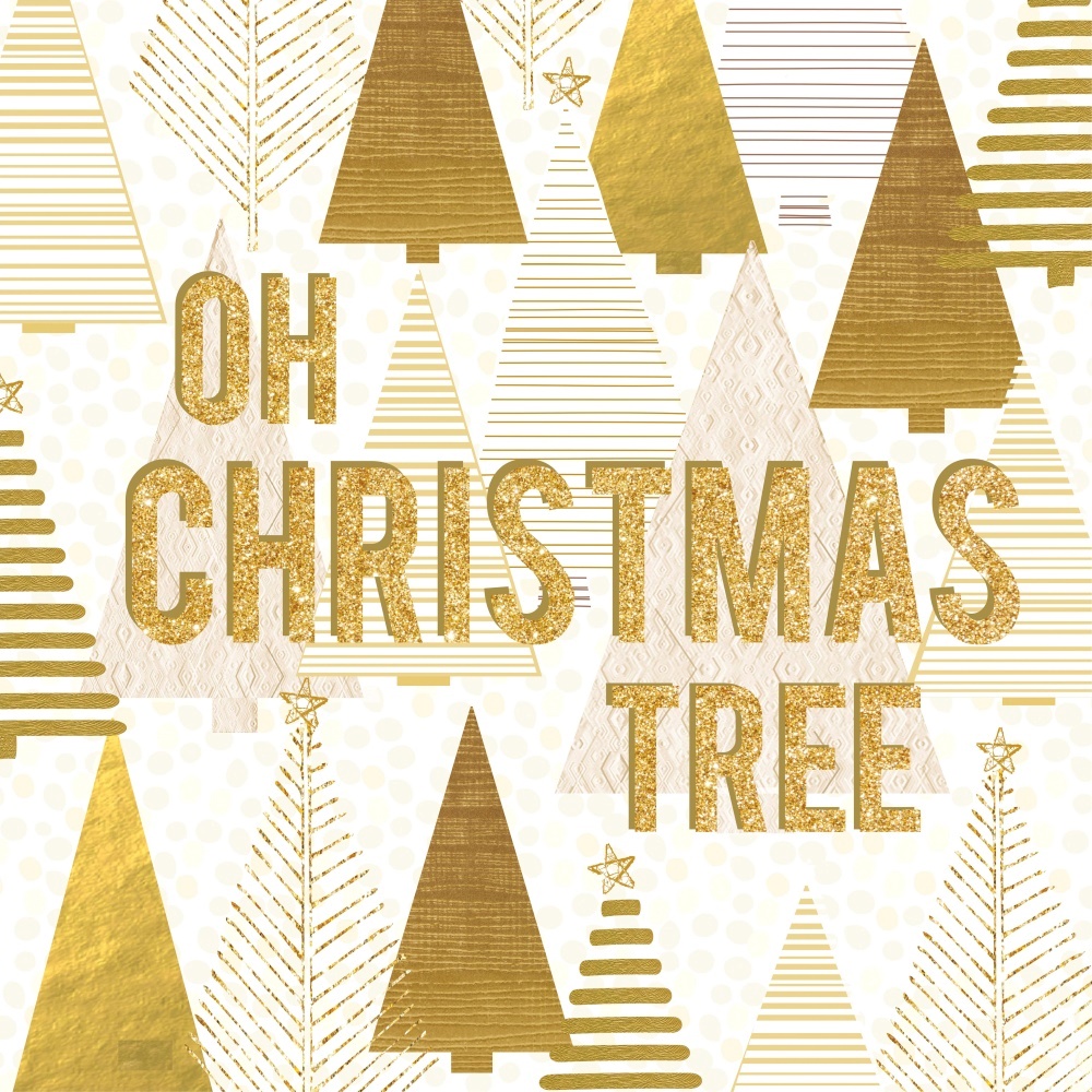 Canvas on Demand Poster Print 16 x 16 entitled Christmas Jingle Tree II