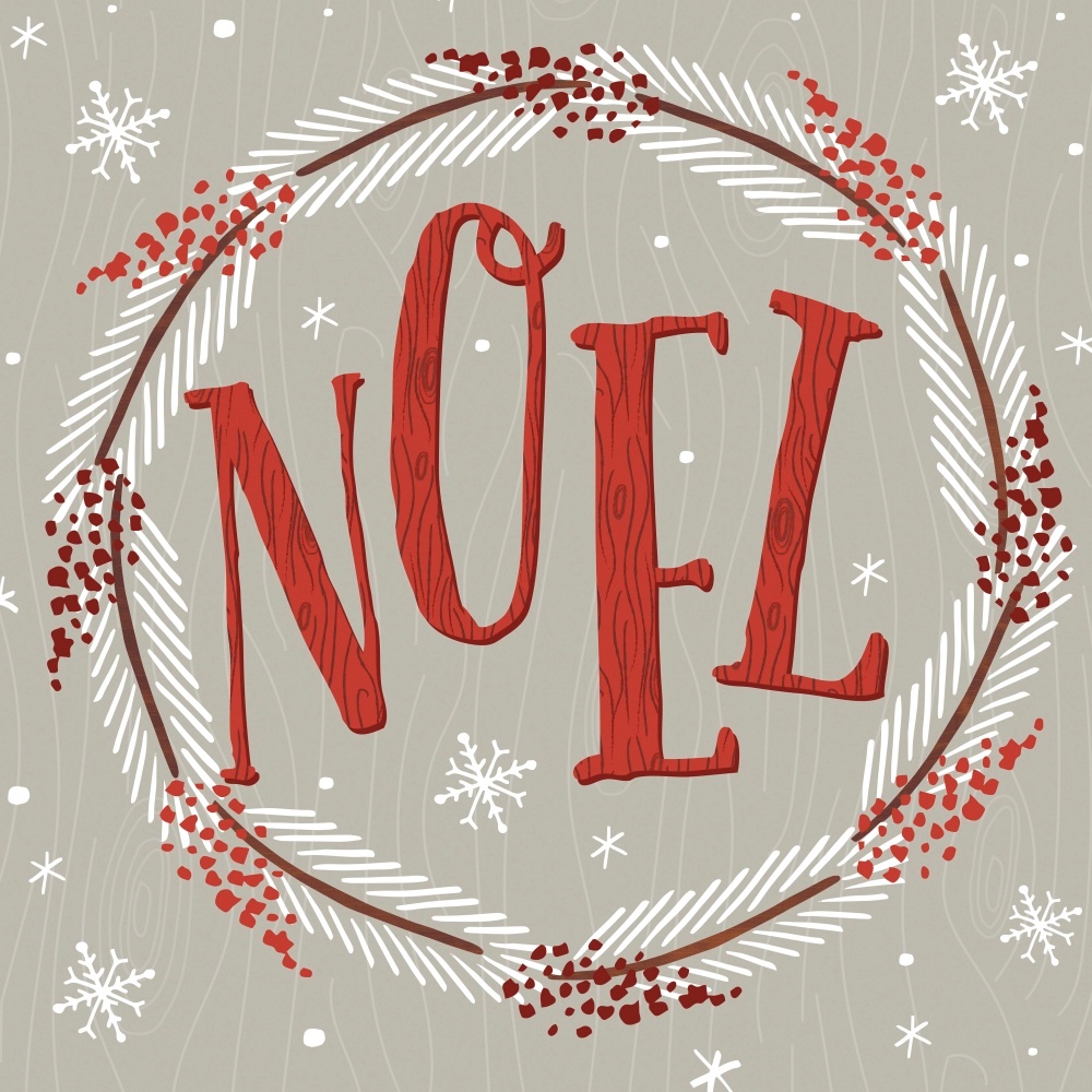 Canvas on Demand Poster Print 16 x 16 entitled Christmas Wreaths II