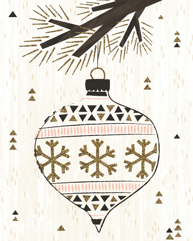 Canvas on Demand Poster Print 16 x 20 entitled Glitzy Ornament I