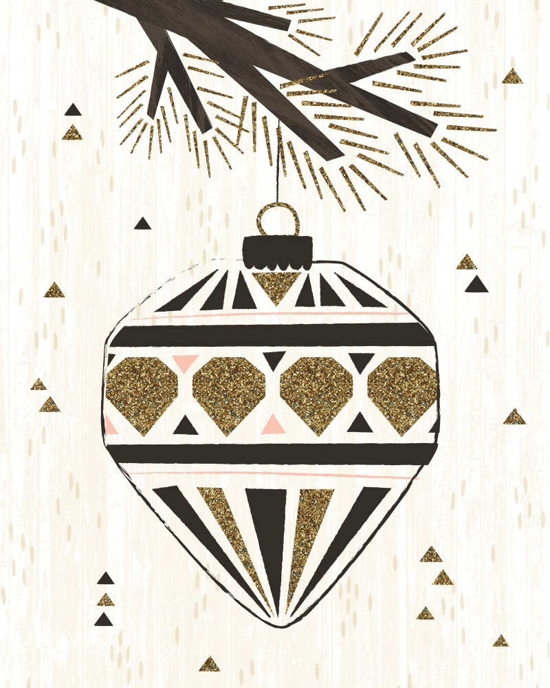 Canvas on Demand Poster Print 16 x 20 entitled Glitzy Ornament IV