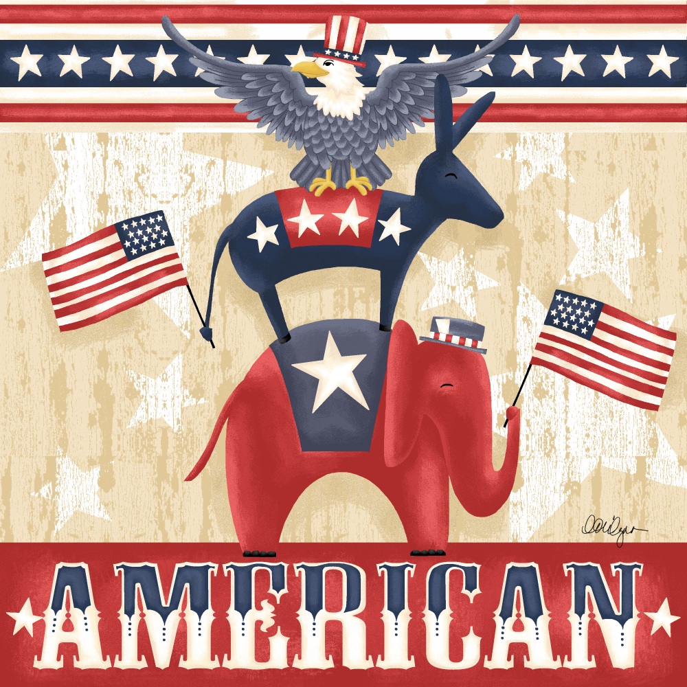 Canvas on Demand Poster Print 12 x 12 entitled Political Parties