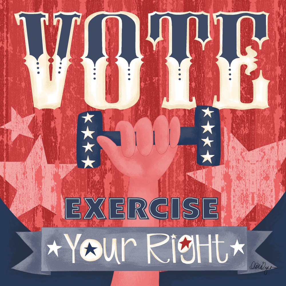 Canvas on Demand Poster Print 12 x 12 entitled Vote - Exercise Your Right