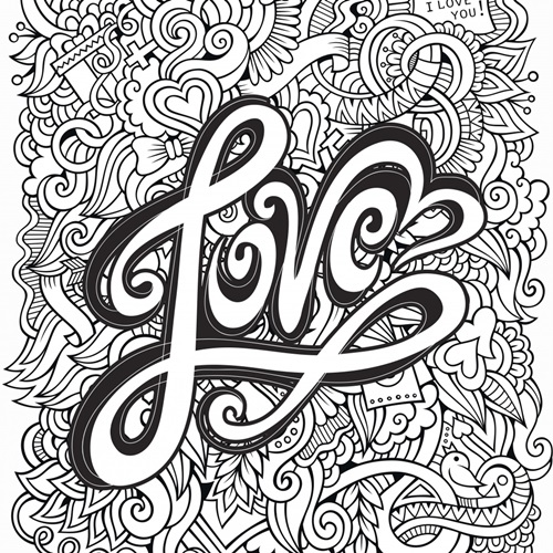 Download Love | Coloring Canvas - Canvas On Demand®