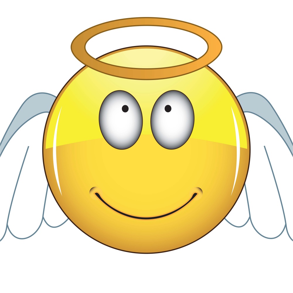 Canvas on Demand Poster Print 12 x 12 entitled Angel Emoji