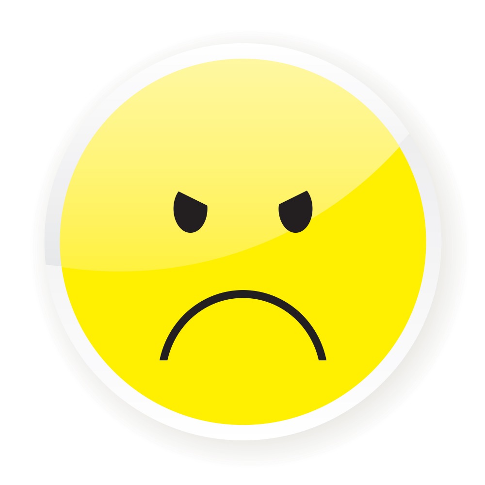 Canvas on Demand Poster Print 12 x 12 entitled Light Yellow Angry Emoji