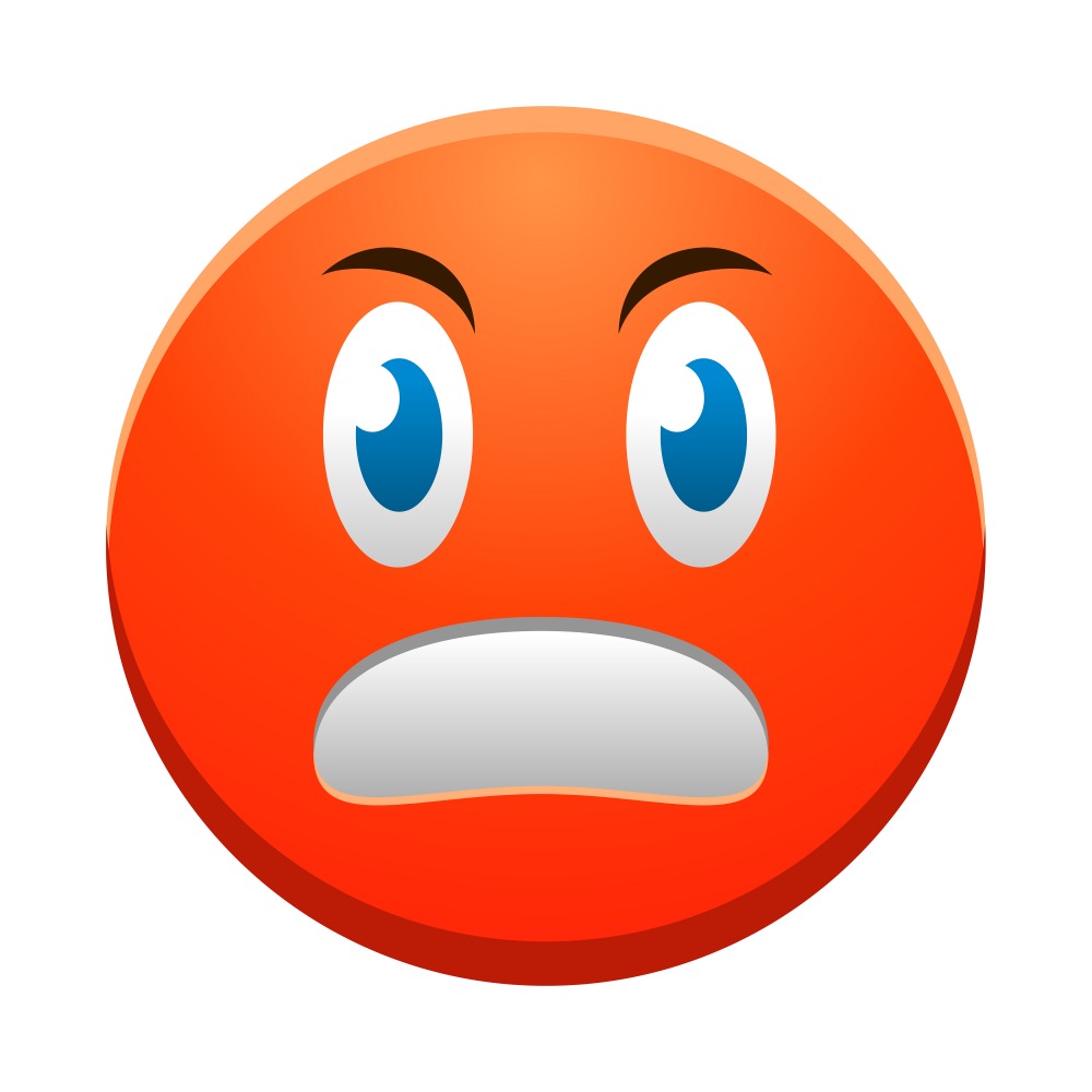Canvas on Demand Poster Print 12 x 12 entitled Irritated Emoji
