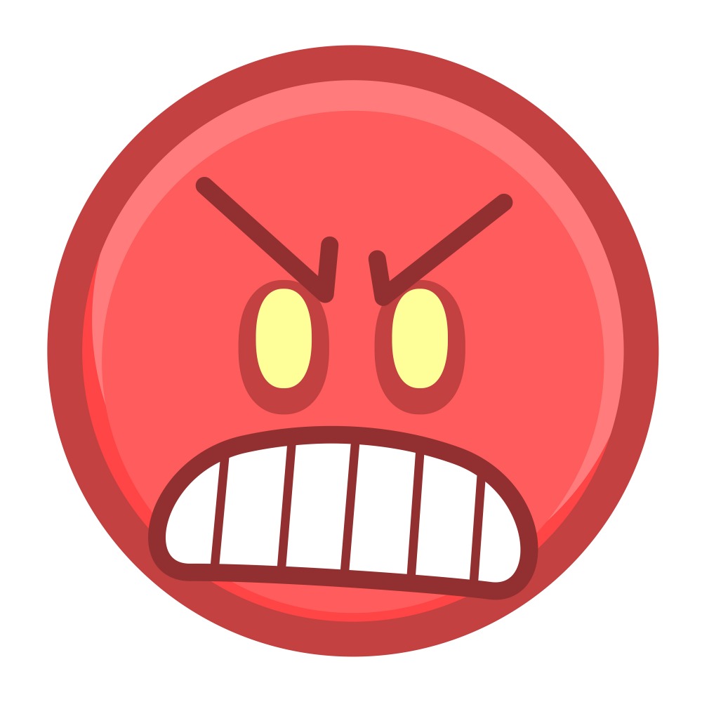 Canvas on Demand Poster Print 12 x 12 entitled Aggravated Emoji