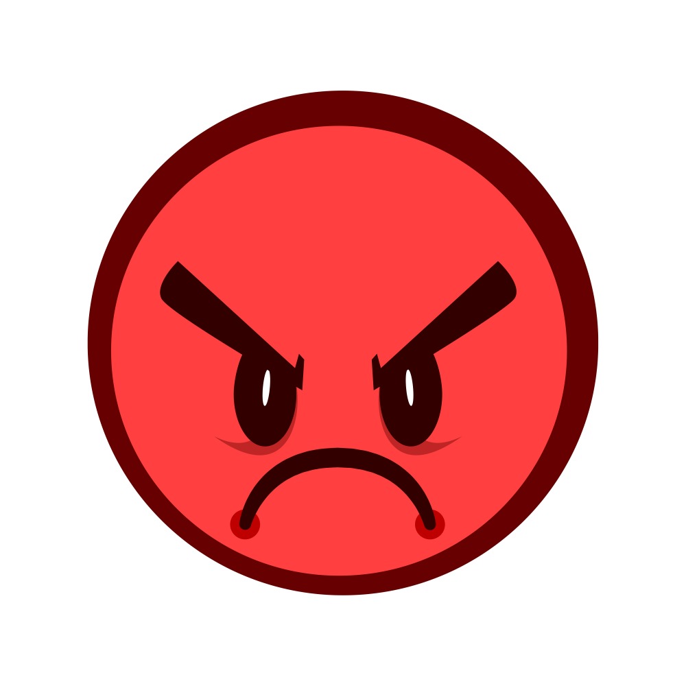 Canvas on Demand Poster Print 12 x 12 entitled Furious Emoji
