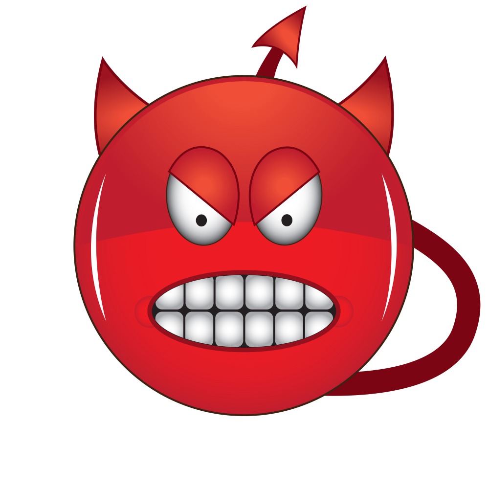 Canvas on Demand Poster Print 12 x 12 entitled Devil Emoji