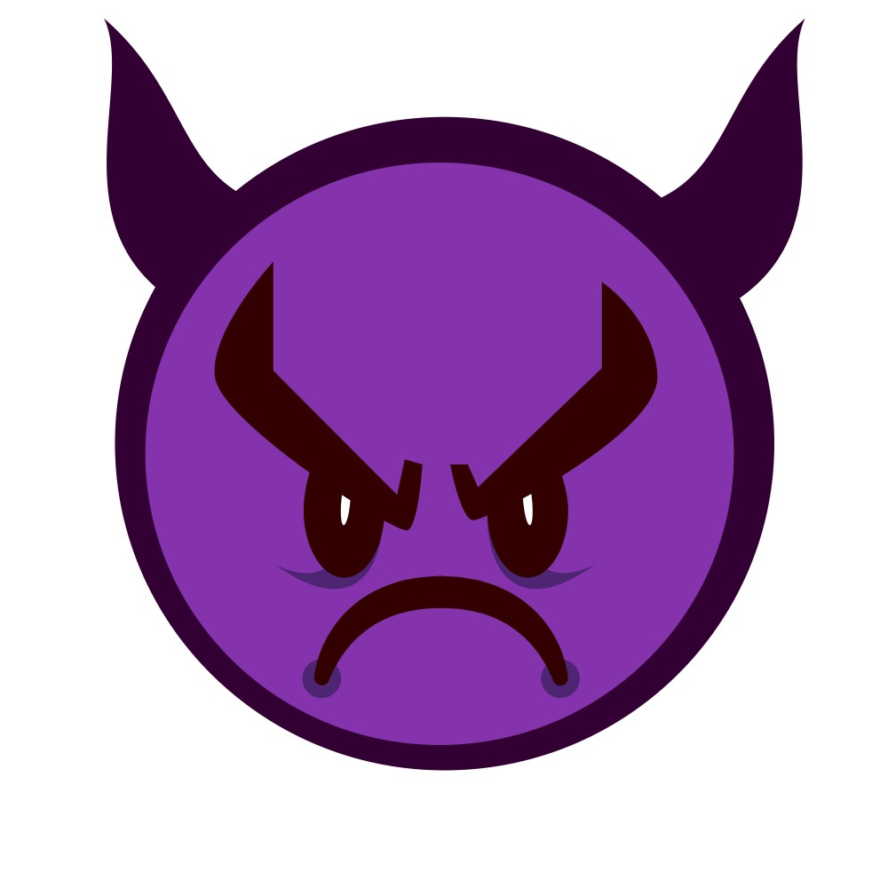 Canvas on Demand Poster Print 12 x 12 entitled Demon Emoji