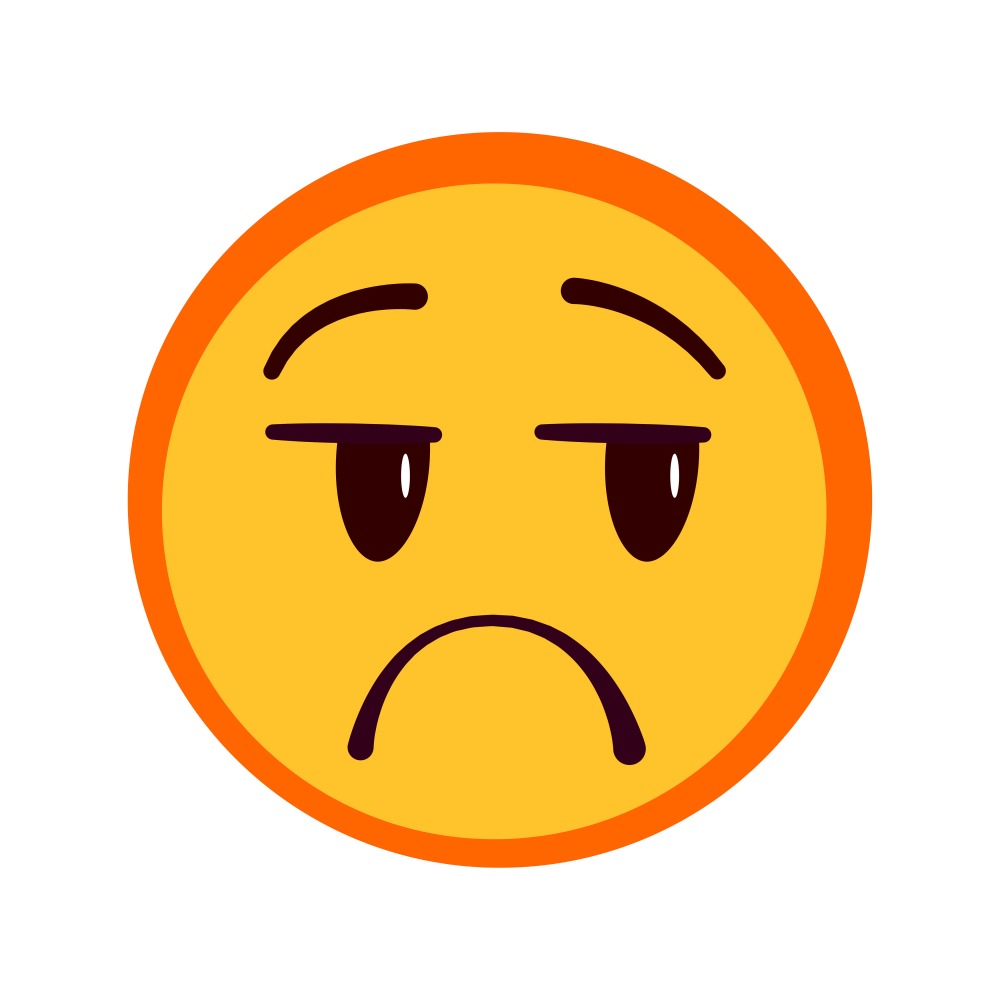 Canvas on Demand Poster Print 12 x 12 entitled Emoji Blah Face