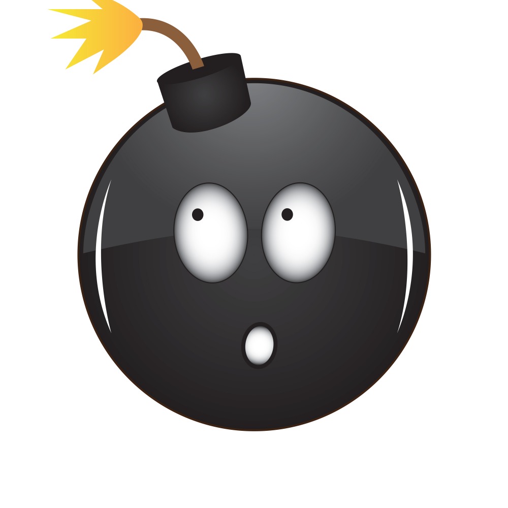 Canvas on Demand Poster Print 12 x 12 entitled Emoji Bomb Face