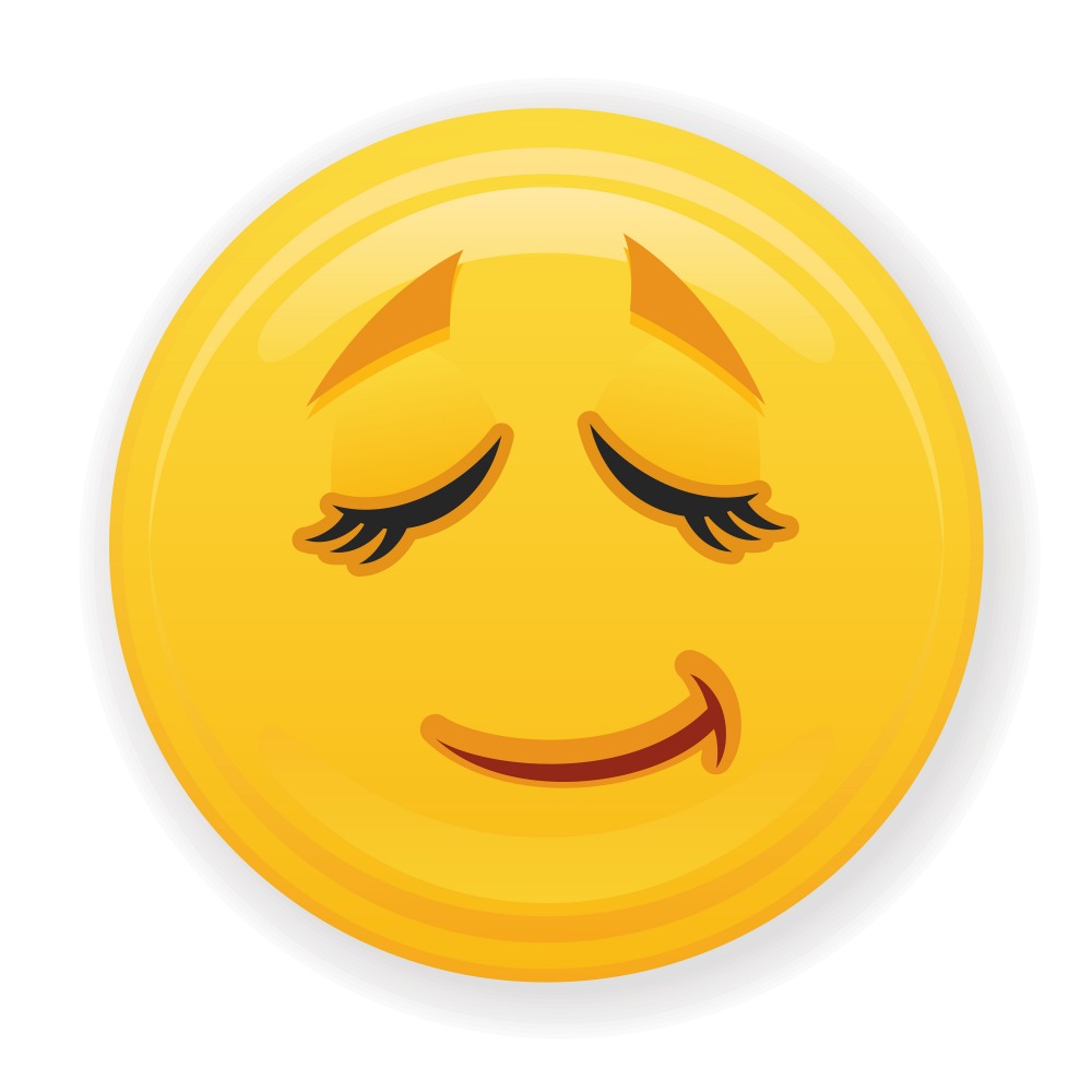 Canvas on Demand Poster Print 12 x 12 entitled Emoji Content Face
