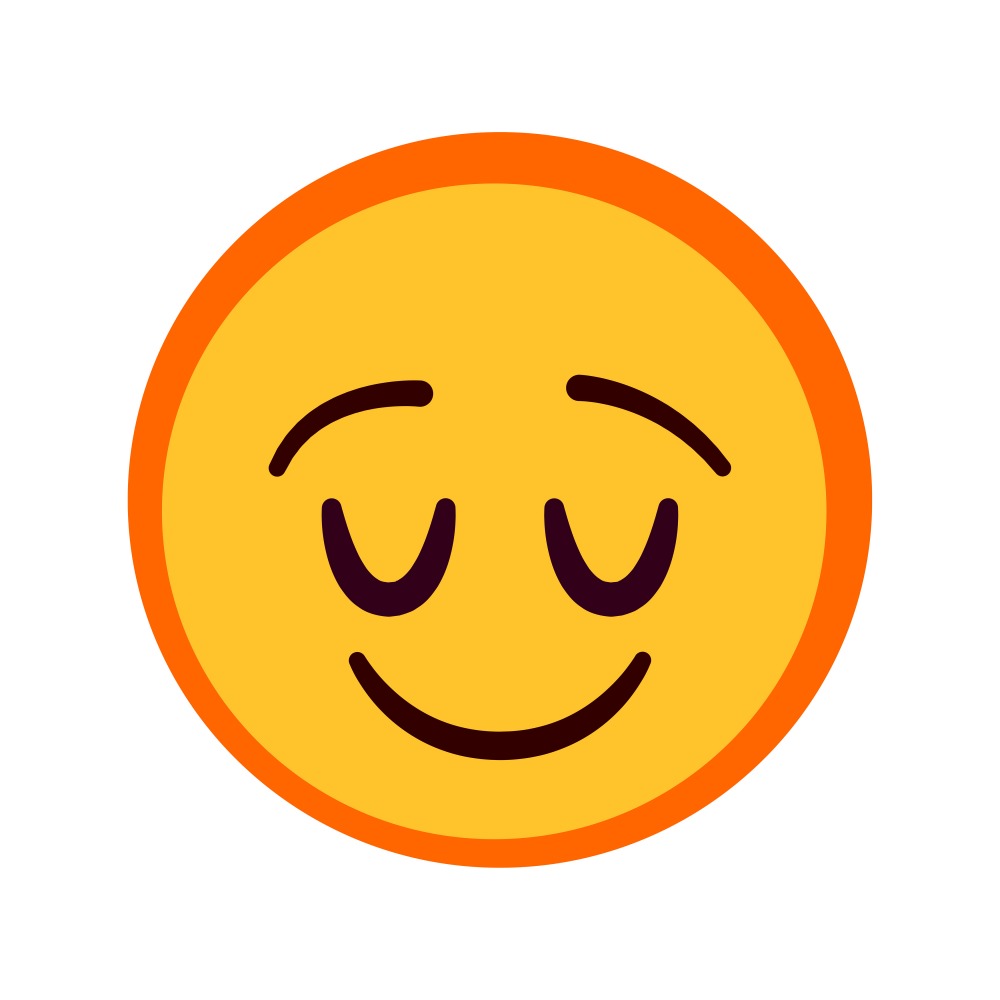 Canvas on Demand Poster Print 12 x 12 entitled Satisfied Emoji
