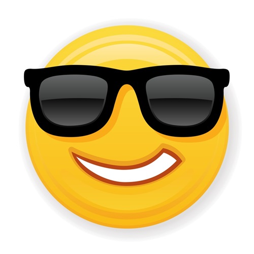 Cool Emoji With Black Sunglasses | Emoji Art Prints - Canvas On Demand®