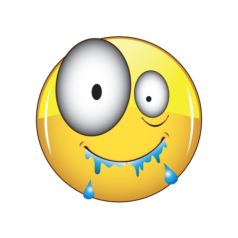 Canvas on Demand Poster Print 12 x 12 entitled Emoji Crazed Face