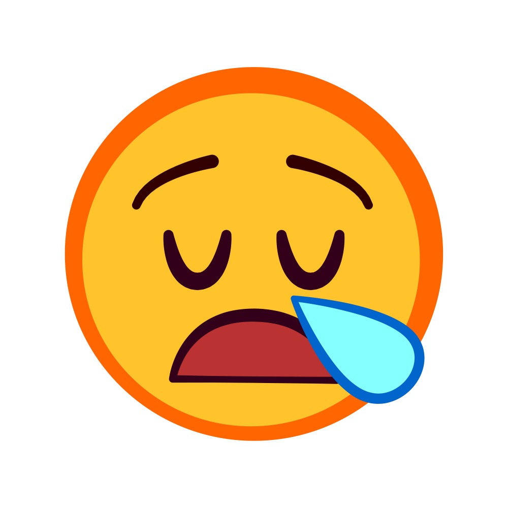 Canvas on Demand Poster Print 12 x 12 entitled Emoji Crying Face