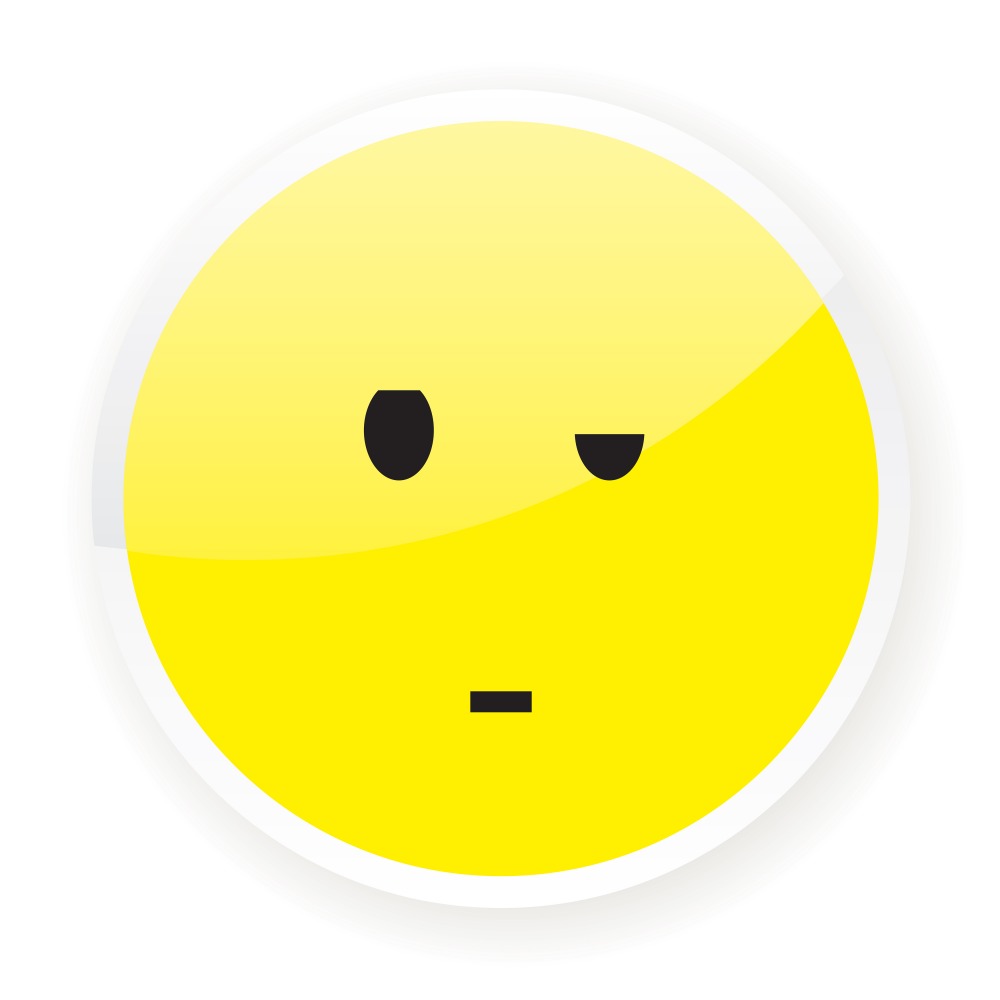 Canvas on Demand Poster Print 12 x 12 entitled Emoji displeased Face